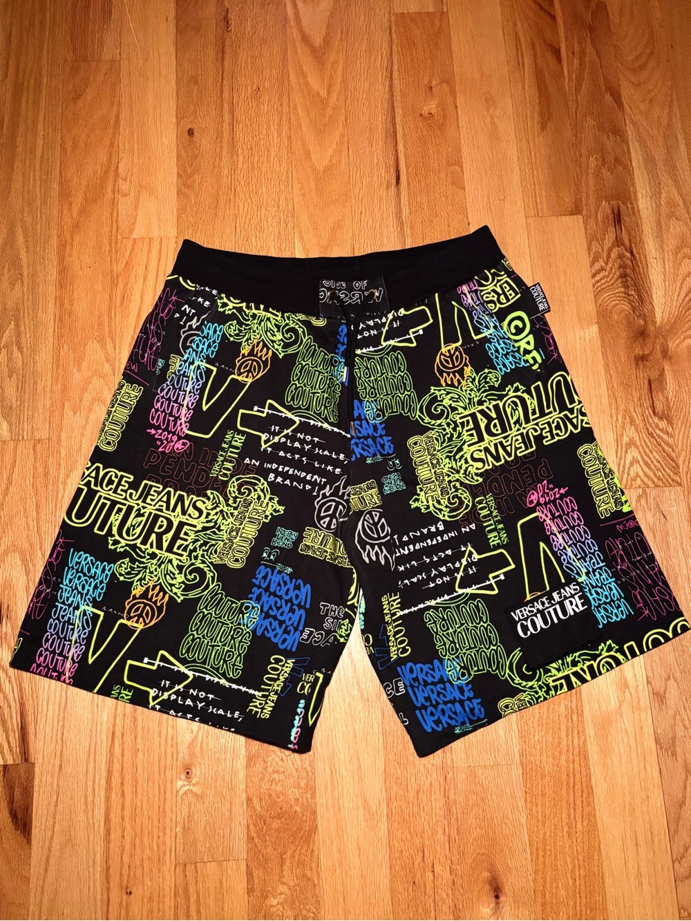 Versace Fluorescent Multilogo Shorts